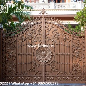 Cast Iron Gate Design, Main Gate Design Stainless Steel Main Gate Lighting In Outdoor