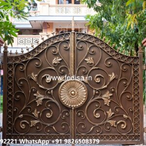 Gate Frame Design, Grill Boundary Wall Main Gate Lighting In Outdoor