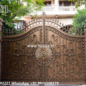 Cast Iron Gate Design, English Gate Design Main Gate Lighting In Outdoor