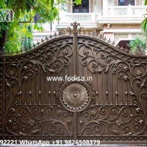 Gate Frame Design, Gate Laser Cutting Designs Main Gate Lighting In Outdoor