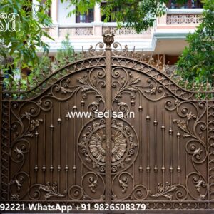 Lohe Ke Gate Ka Colour, Strong Gate Design Main Gate Lighting In Outdoor