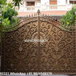 Iron Sheet Gate Design, Front Gate Of House Design Main Gate Lighting In Outdoor