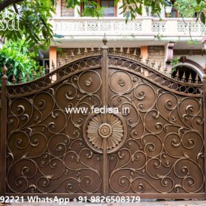 Lohe Ke Gate Ka Colour, Door Gate Ka Design Main Gate Lighting In Outdoor