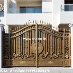Iron Sheet Gate Design, Main Gate Folding Design Main Gate Lighting In Outdoor