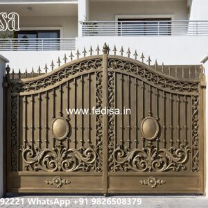 Steel Gate Single Door, Colour Of Grill Gate Main Gate Lighting In Outdoor