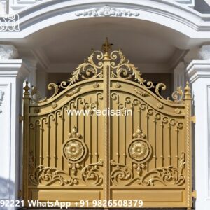 Steel Gate Single Door, Pipe Wale Gate Ki Design Main Gate Lighting In Outdoor