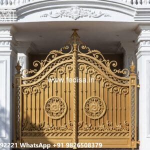 Lohe Ke Gate Ka Colour, Main Gate Slider Design Main Gate Lighting In Outdoor