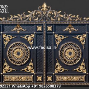 Lohe Ke Gate Ka Colour, Gate Furniture Design Main Gate Lighting In Outdoor