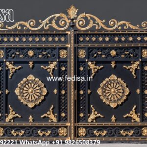 Grill Gate For Main Door Price, Full Steel Gate Design Main Gate Lighting In Outdoor