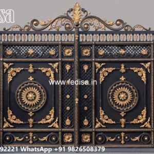 Cast Iron Gate Design, Main Gate Mirror Design Main Gate Lighting In Outdoor