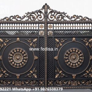 Steel Gate Single Door, Sliding Gate New Design Main Gate Lighting In Outdoor
