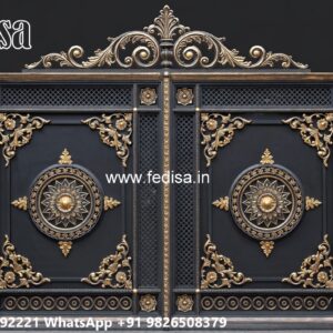 Main Gate Ke Colour, Home Single Gate Design Main Gate Lighting In Outdoor