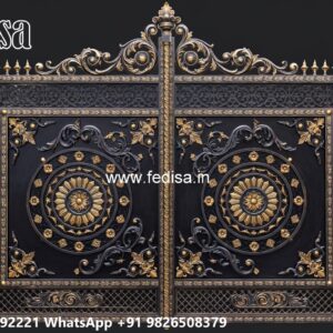 Steel Gate Design Latest, Super Gate Design Main Gate Lighting In Outdoor