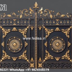 Steel Gate Design Latest, No Sag Gate Design Main Gate Lighting In Outdoor