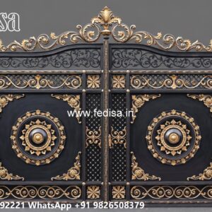 Steel Gate Design Latest, Gate Outside Design Main Gate Lighting In Outdoor