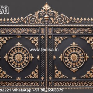 Iron Sheet Gate Design, Home Design Main Gate Main Gate Lighting In Outdoor