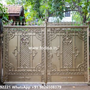 Gate Ke Upar Ka Design, Beautiful Steel Gate Design Main Gate Lighting In Outdoor