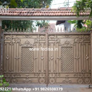 Gate Frame Design, Modern Gate Design Steel Main Gate Lighting In Outdoor
