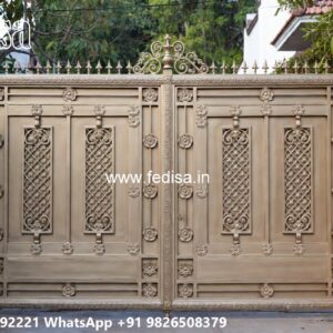 Cast Iron Gate Design, Latest Pipe Gate Design Main Gate Lighting In Outdoor