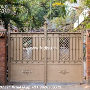 Steel Gate Single Door, Latest Main Gate Design For Home Main Gate Lighting In Outdoor