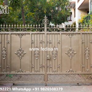 Gate Frame Design, Home Compound Wall Gate Design Main Gate Lighting In Outdoor