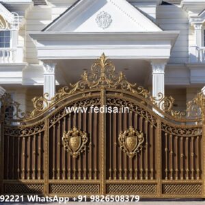 Cast Iron Gate Design, Channel Gate Colour Design Main Gate Lighting In Outdoor