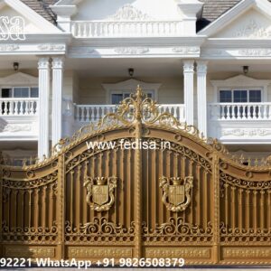 Iron Sheet Gate Design, Small Gate Colour Main Gate Lighting In Outdoor