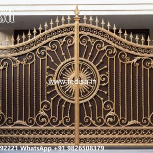 Iron Sheet Gate Design, Grill Wala Gate Main Gate Lighting In Outdoor