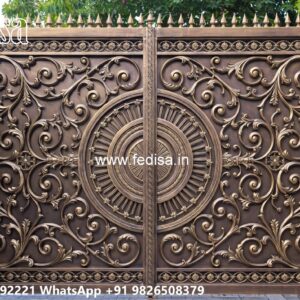 Steel Gate Design Latest, Square Pipe Grill Gate Design Main Gate Lighting In Outdoor