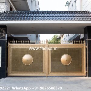 Steel Gate Single Door, Ss Single Gate Main Gate Lighting In Outdoor