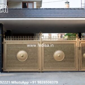 Gate Frame Design, Door Steel Gate Design Main Gate Lighting In Outdoor