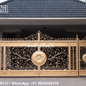 Gate Frame Design, Modern Gate Wall Design Main Gate Lighting In Outdoor
