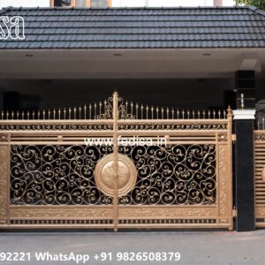 Compound Wall Gate Price, Steel Gate Design Main Gate Lighting In Outdoor