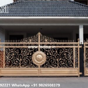 Lightweight Gate Design, Iron Gate Design Main Gate Lighting In Outdoor