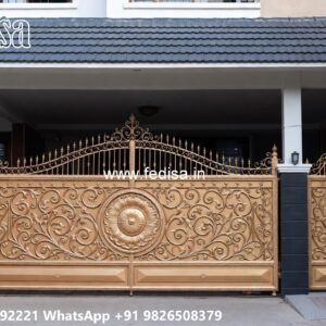 Single Steel Gate Design, Gate Ke Design Main Gate Lighting In Outdoor