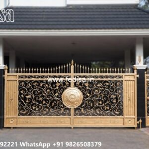 Office Gate Design, Modern Gate Design Main Gate Lighting In Outdoor