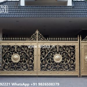 Small Main Gate Design, Steel Gate Design For Home Main Gate Lighting In Outdoor