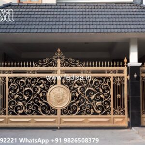 Steel Ke Gate Ki Design, Folding Gate Design Main Gate Lighting In Outdoor