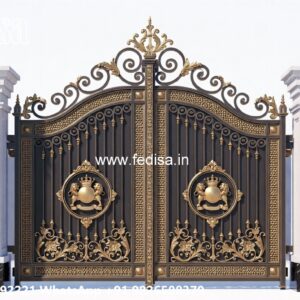 Office Gate Design, Boundary Wall Design With Gate Main Gate Lighting In Outdoor
