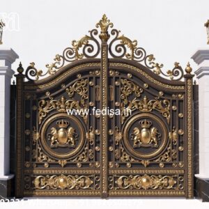 Mane Gate Design, Iron Gate Design For Home Main Gate Lighting In Outdoor