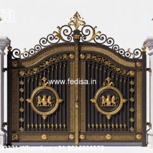 Office Gate Design, Steel Ka Gate Main Gate Lighting In Outdoor