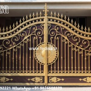 Security Gate Design, Industrial Gate Design Main Gate Lighting In Outdoor