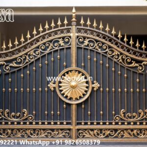 Mane Gate Design, Rolling Gate Design Main Gate Lighting In Outdoor