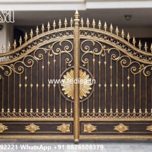Office Gate Design, Ss Steel Gate Main Gate Lighting In Outdoor
