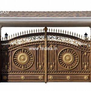 Lightweight Gate Design, Sliding Grill Gate Design Main Gate Lighting In Outdoor