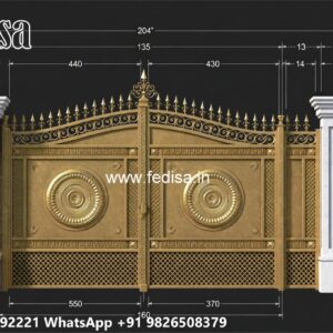 Lightweight Gate Design, Lohe Ke Pipe Ke Gate Main Gate Lighting In Outdoor