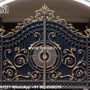 Single Steel Gate Design, Grill Gate Price Main Gate Lighting In Outdoor