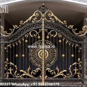 Office Gate Design, Boundary Wall Grill Design Main Gate Lighting In Outdoor