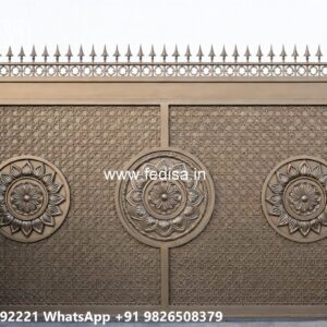 Lightweight Gate Design, Mild Steel Gate Main Gate Lighting In Outdoor