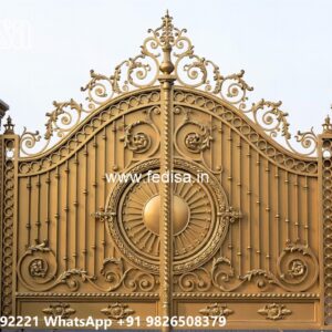 Single Steel Gate Design, Iron Grill Gate Main Gate Lighting In Outdoor